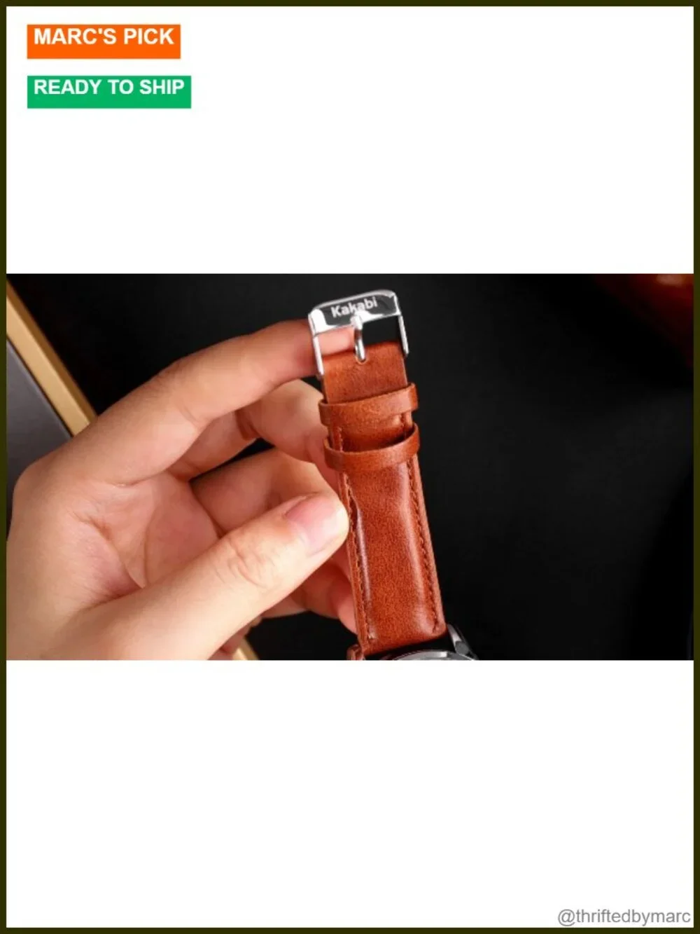 Men's Minimalist Leather Strap Watch with Date, Daily Waterproof, Classic
